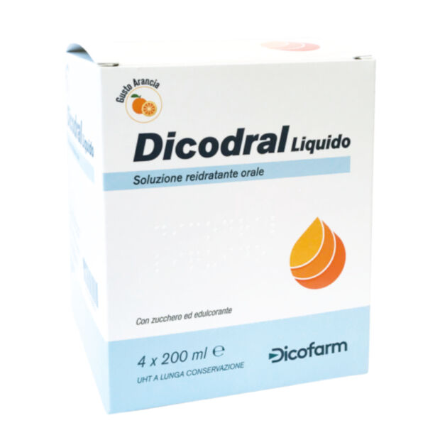 Dicofarm Spa Dicodral Liquido Arancia 4 Brik 200ml