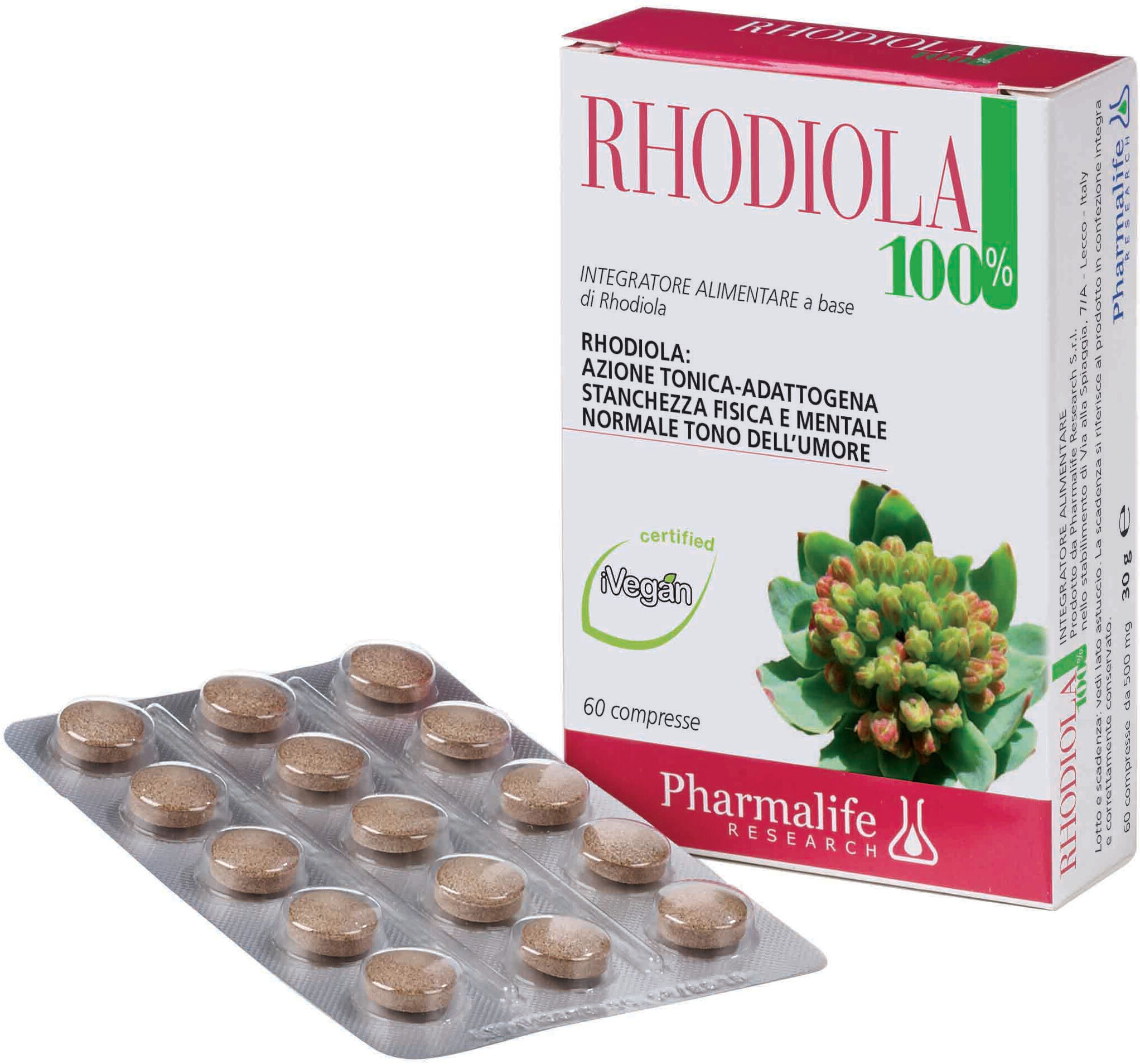 Pharmalife Research Srl Rhodiola 100% 60 Compresse