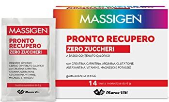 Marco Viti Farmaceutici Spa Massigen Pronto Recupero Zero Zucchero 14 Bustine + 4 Bustine