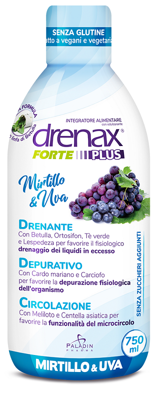 Paladin Pharma Spa Drenax Forte Plus Originale Con Mirtillo E Uva 750 Ml