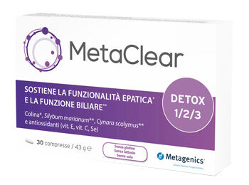 Metagenics Metaclear Integratore Funzionalità Epatica 30 Compresse
