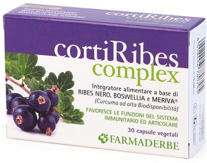 Farmaderbe Corti Ribes Complex Integratore Articolare e Difese Immunitarie 30 Capsule
