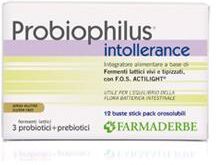 Farmaderbe Probiophilus Intollerance Integratore Fermenti Lattici 12 Bustine