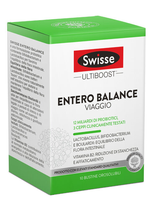 Swisse Entero Balance Viaggio Integratore Probiotici 10 Bustine