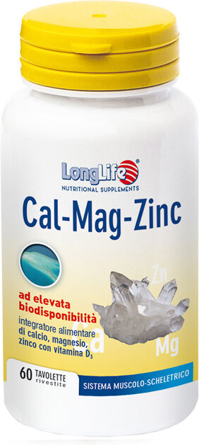 Long Life Longlife Cal Mag Zinc Integratore Ossa 60 Tavolette