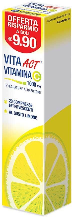 F&f Vitamina C Act 1000 20 Compresse Effervescenti