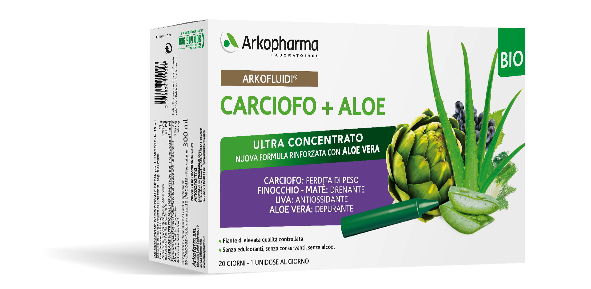 Arkopharma Arkofluidi® Carciofo + Aloe Vera Bio