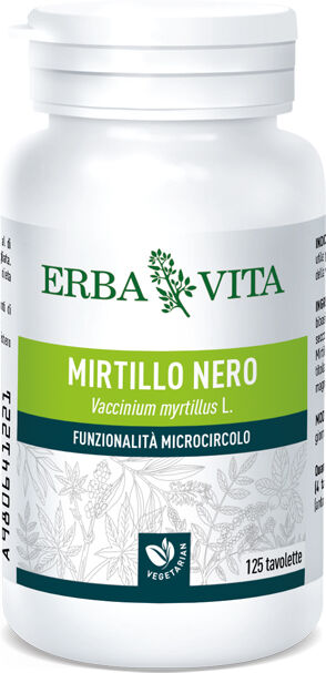 Erba Vita Mirtillo Nero Integratore Microcircolo 125 Tavolette