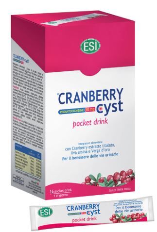Esi Cranberry Cyst Pocket Drink Integratore Benessere Vie Urinarie 16 Pocket Dri