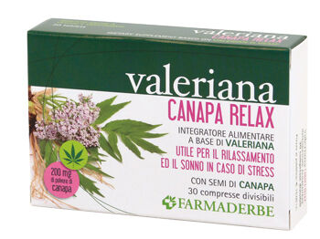 Farmaderbe Valeriana Canapa Relax 30 Compresse