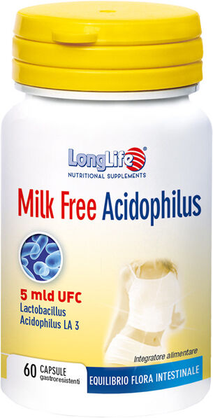 Long Life LongLife Milk Free Acidophilus Integratore Fermenti Lattici 60 capsule