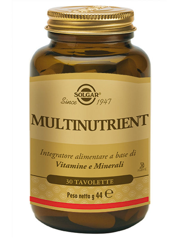 Solgar Multinutrient multivitaminico minerale 30 tavolette