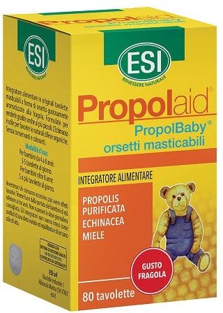 ESI Propolaid Propolbaby 80 Orsetti Masticabili Gusto Fragola