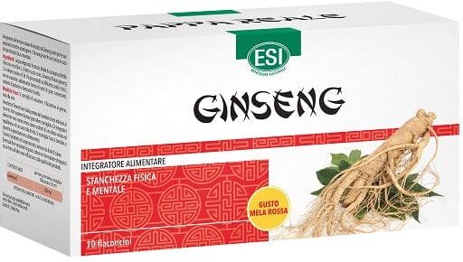 ESI Ginseng 10 Flaconcini Da 30 Ml Gusto Mela Rossa