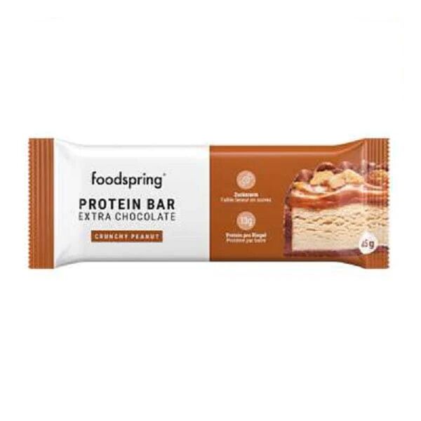 FOODSPRING Protein Bar Extra Cioccolato E Arachidi Croccanti 45 g