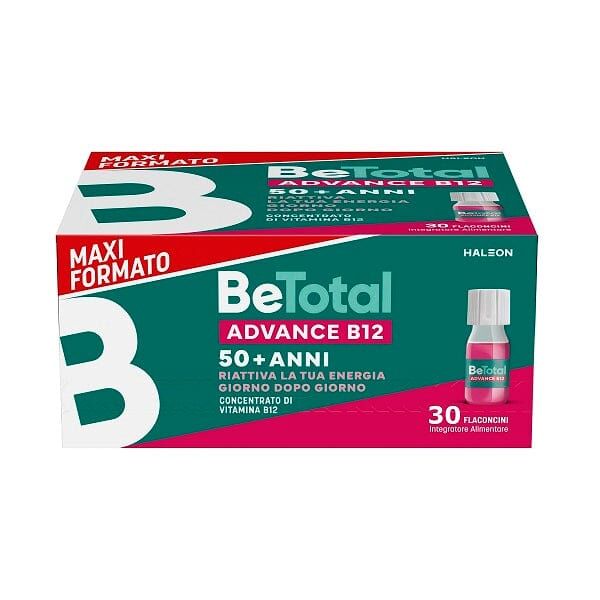 BETOTAL Advance B12 50+ Anni 30 Flaconcini Gusto Lampone