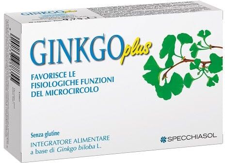 SPECCHIASOL Ginkgo Plus Integratore Alimentare 30 Capsule