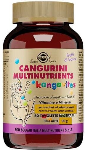 SOLGAR Cangurini Multinutrients Kangavites 60 Tavolette Masticabili