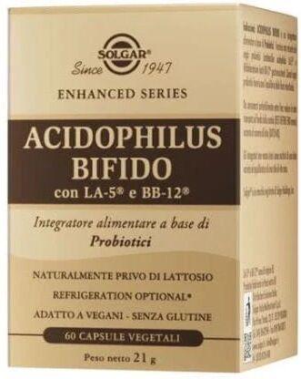 SOLGAR Acidophilus Bifido 60 Capsule Vegetali 21 g