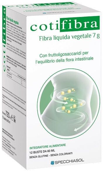 SPECCHIASOL Cotifibra Con Succo Concentrato Di Kiwi 12 Bustine Da 60 Ml