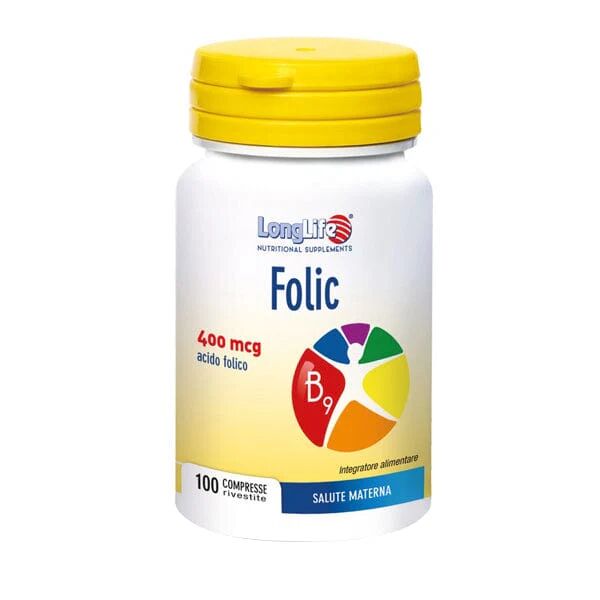 LONGLIFE Folic Integratore Alimentare 400 Mcg 100 Compresse