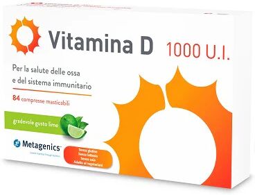 METAGENICS Vitamina D 1000 Ui Gusto Lime 84 Compresse Masticabili