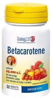 LONGLIFE Betacarotene 25.000 U.I. 30 Compresse