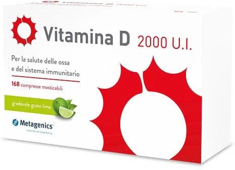 METAGENICS Vitamina D 2000 Ui Gusto Lime 168 Compresse Masticabili