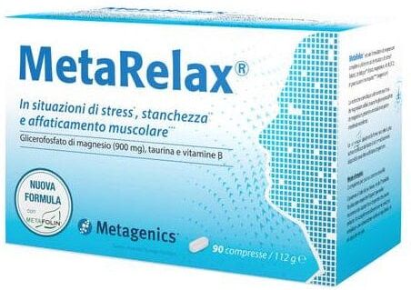 METAGENICS Metarelax New Integratore Alimentare 90 Compresse