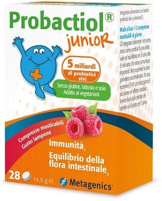 METAGENICS Probactiol Junior 28 Compresse Masticabili Gusto Lampone