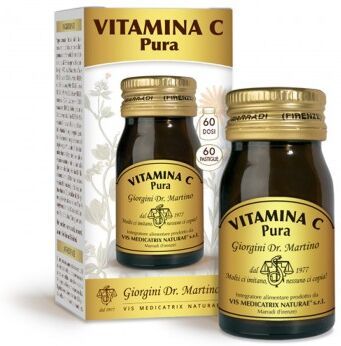 Vitamina C Pura 30 gr 60 Pastilie Dr. Giorgini Antiossidante Stanchezza