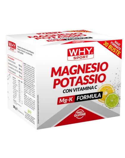 WHY Sport Magnesio e Potassio con Vitamina C Mg-K Formula 30 Bustine