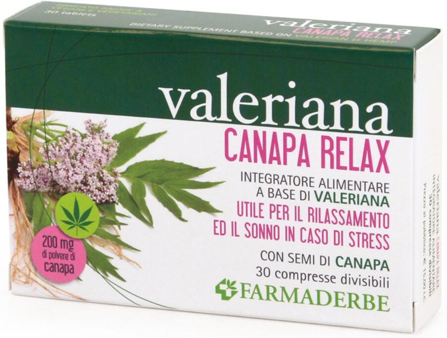 Farmaderbe Valeriana Canapa Relax 30cpr