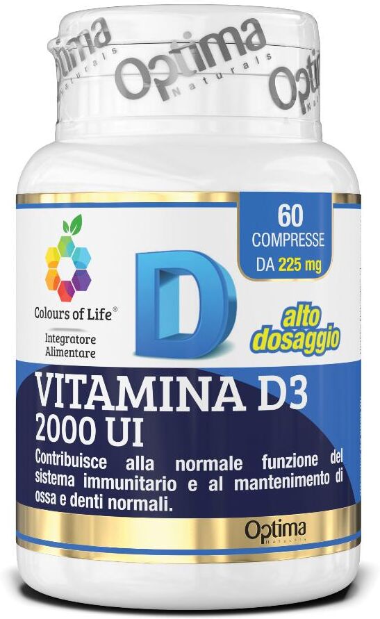 Optima Naturals Srl Vitamina D3 2000 60cpr Colours