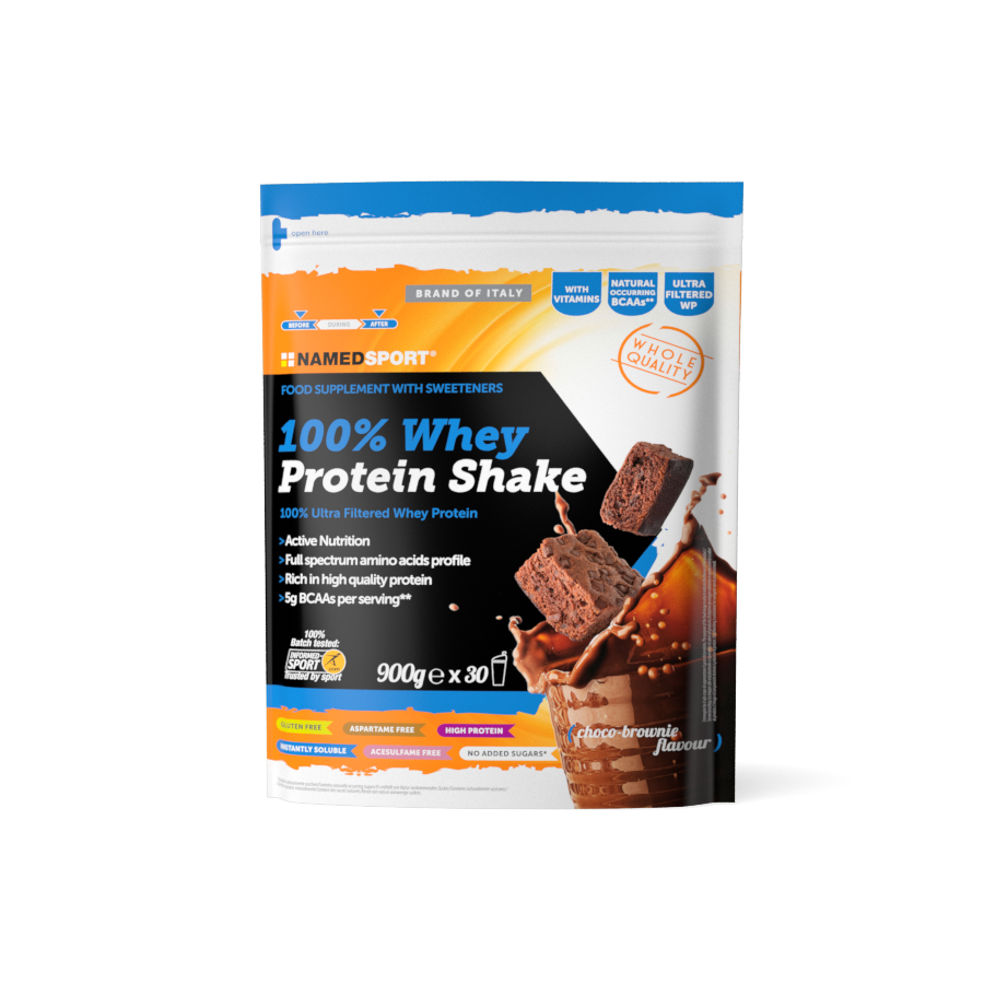 NAMEDSPORT Srl 100% Whey Protein Shake Choco-Brownie - 900g