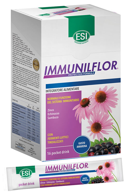 ESI Srl ESI IMMUNILFLOR INTEGRATORE ALIMENTARE 16 POCKET DRINK