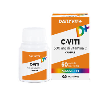Marco viti farmaceutici spa DAILYVIT+ C VITI 500MG di Vitamina C 60 Capsule