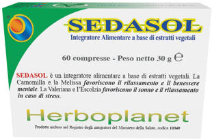 HERBOPLANET Srl SEDASOL 60 Cpr