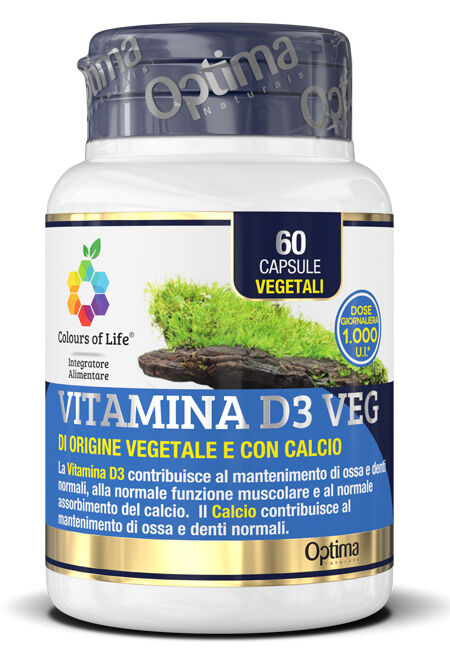 OPTIMA NATURALS Srl COLOURS Life Vit.D3 60 Cps