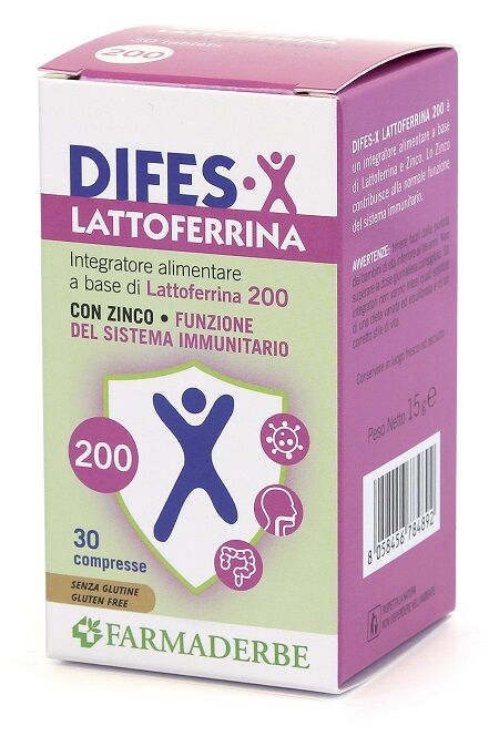 FARMADERBE Srl DIFES-X Lattoferrina200 30 Cpr