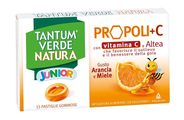 ANGELINI (A.C.R.A.F.) SpA TANTUM VERDE NATURA JUNIOR  PROPOLI+C 15 PASTIGLIE