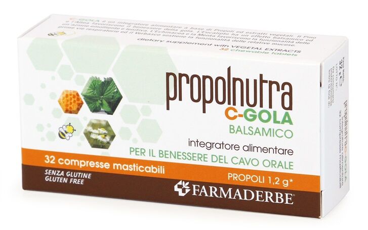 Farmaderbe Propolnutra C Gola Balsamico 32 Compresse