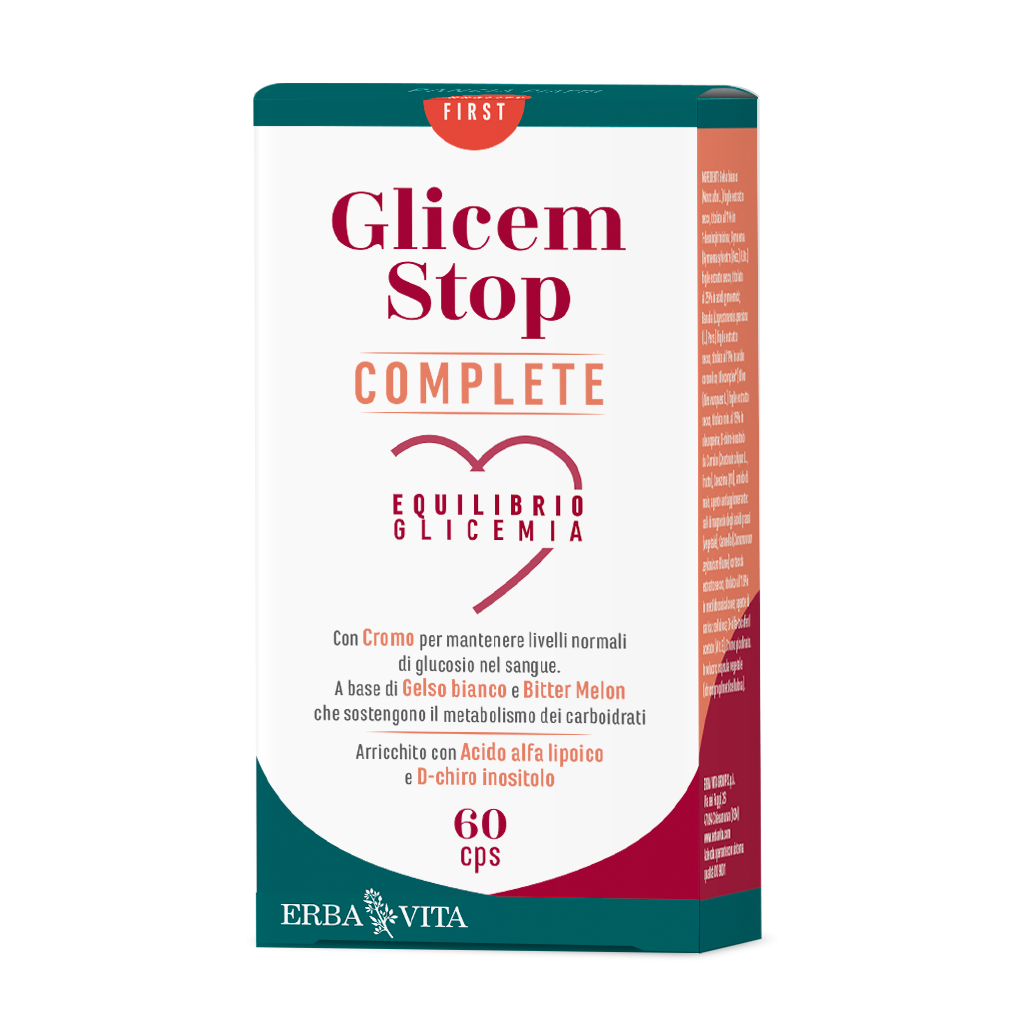 Erba Vita Glicem Stop Complete Integratore Controllo Glicemia 60 Capsule