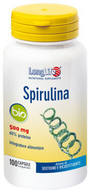 Longlife Spirulina Integratore Ricostituente 100 Capsule