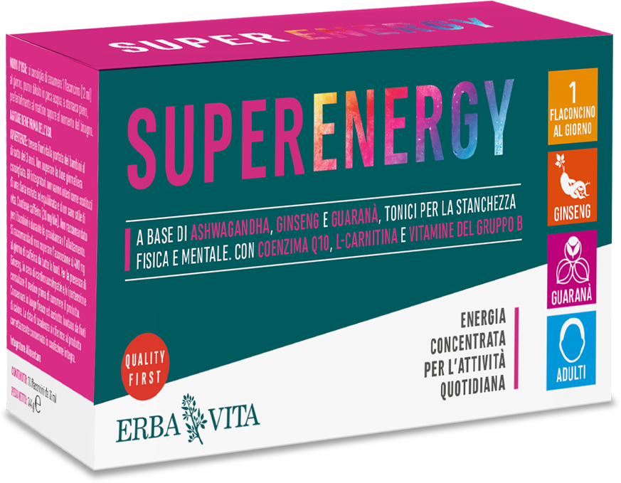 Erba Vita Super Energy Integratore Energetico 10 Flaconcini