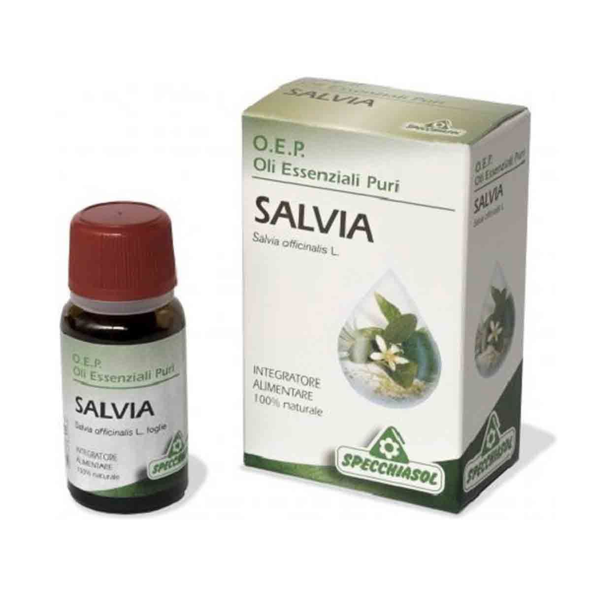 Specchiasol Salvia Foglie Olio Essenziale Puro 10ml