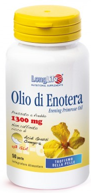 Longlife Olio Enotera Bio 1300mg Integratore 50 Perle