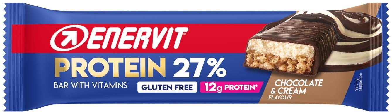 Enervit Sport Bar 27% Barretta Proteica Gusto Cioccolato E Crema 45g