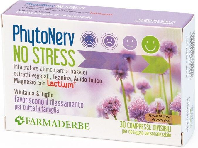 Farmaderbe Phytonerv No Stress Integratore Per Rilassamento 30 Compresse