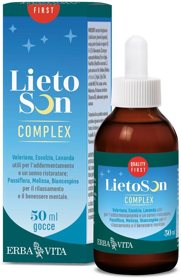 Erba Vita Lietoson Complex Gocce Integratore Sonno E Stress 50ml